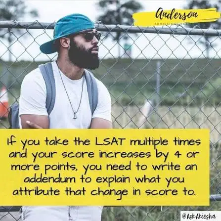 lsat score increase on 2nd attmpt, need to explain your prepration rules